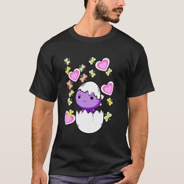 Påskägg Drak Dino Ägg Bricka Barn Ägg T Shirt (Framsida)