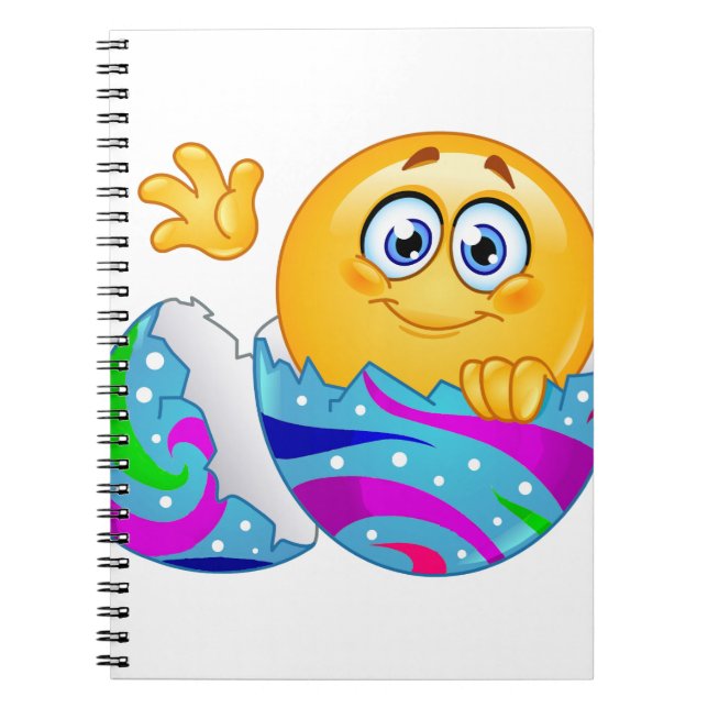 Påskägg Emoji Anteckningsbok Med Spiral (Framsidan)