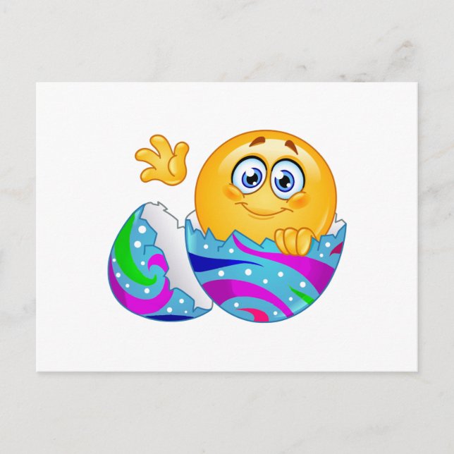 Påskägg Emoji Helg Vykort (Framsida)