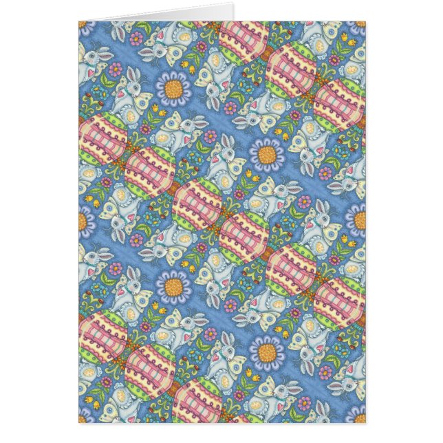 PÅSKÄGG FAIRY, FANTASY RABBIT NOTE CARD Blank OBS Kort (Framsidan)