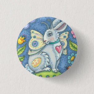 PÅSKÄGG FAIRY, VÅR HARE, BUNNY BUTTON Round Knapp