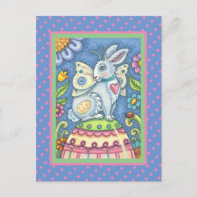PÅSKÄGG FAIRY, VÅR HARE FANTASY POSTCARD VYKORT (Framsida)