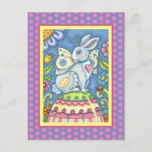 PÅSKÄGG FAIRY, VÅR HARE FANTASY POSTCARD VYKORT