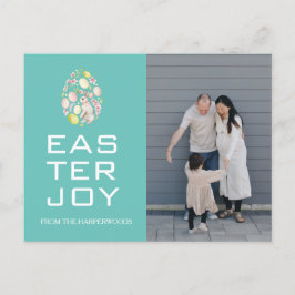 Påskägg Family-fotot för Elegant Påsk Blessings-fa Helg Vykort