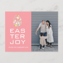 Påskägg Family-fotot för Elegant Påsk Blessings-fa Helg Vykort