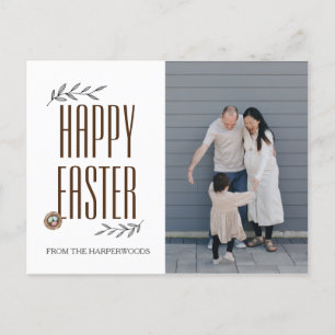 Påskägg Family-fotot för Elegant Påsk Blessings-fa Helg Vykort