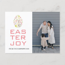 Påskägg Family-fotot för Elegant Påsk Blessings-fa Helg Vykort