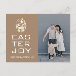 Påskägg Family-fotot för Elegant Påsk Blessings-fa Helg Vykort