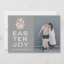 Påskägg Family-fotot för Elegant Påsk Blessings-fa Julkort