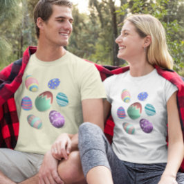 Påskägg Färgfull dekorativ Påskägg Hunt-Roligt T Shirt