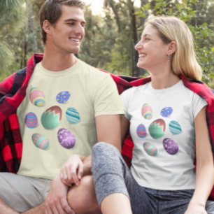 Påskägg Färgfull dekorativ Påskägg Hunt-Roligt T Shirt