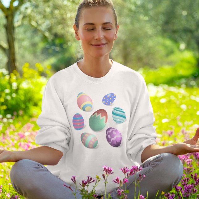 Påskägg Färgfull dekorativ Påskägg Hunt-Roligt T Shirt (Skapare uppladdad)