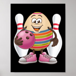 Påskägg Färgrik Kostym Bowling Spelare Lag L Poster