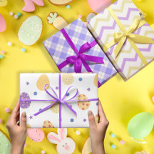 Påskägg för flerfärgad violett uppsättning med 3