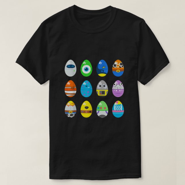 Påskägg för klassiskt pixeltecken t shirt (Design framsida)