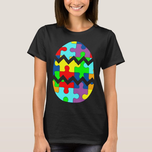 Påskägg för medvetenhet om autism t shirt (Framsida)