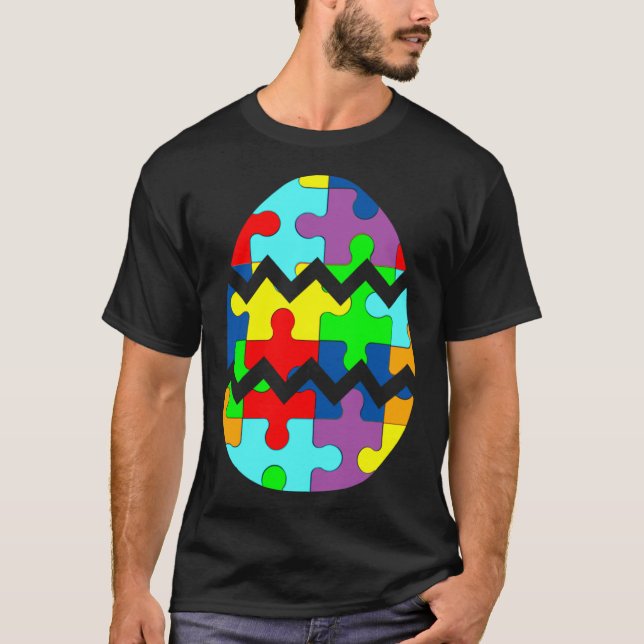 Påskägg för medvetenhet om autism t shirt (Framsida)