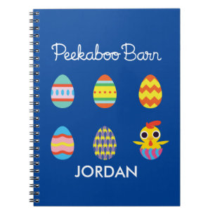 Påskägg för Peekabooladugårdpåsk Anteckningsbok Med Spiral