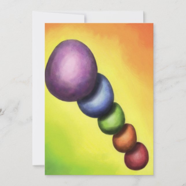 påskägg för rita illustration av regnbåge för färg julkort (Framsida)