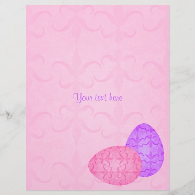 Påskägg för söt pastel reklamblad (Framsidan)