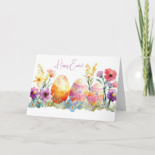 Påskägg för söt Watercolor Helgdag-kort Inbjudan