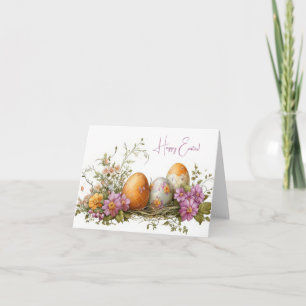 Påskägg för söt Watercolor Helgdag-kort Kort