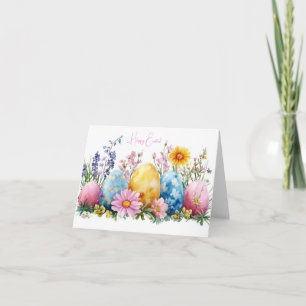 Påskägg för söt Watercolor Helgdag-kort Kort