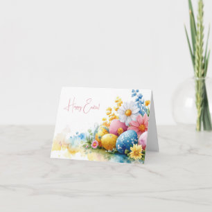 Påskägg för söt Watercolor Helgdag-kort Kort