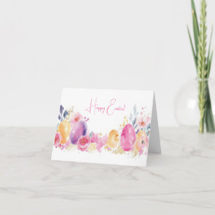Påskägg för söt Watercolor Helgdag-kort Kort