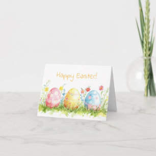 Påskägg för söt Watercolor Helgdag-kort Kort