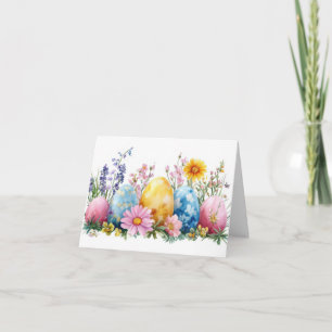 Påskägg för söt Watercolor Helgdag-kort Kort