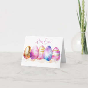 Påskägg för söt Watercolor Helgdag-kort Kort