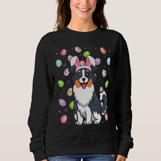 Påskägg Funny Australian shepherd Hund Påsk T Shirt (Framsida)