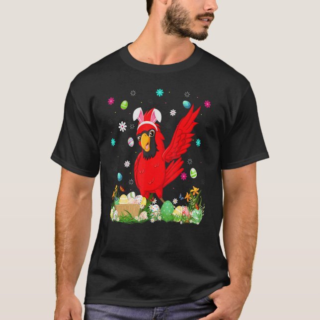 Påskägg Funny Cardinal Bird Påsk Söndag T Shirt (Framsida)