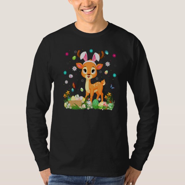 Påskägg Funny Hjort Påsk Söndag T Shirt (Framsida)