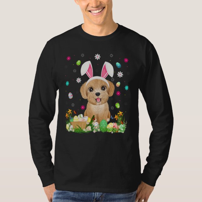 Påskägg Funny Pudel Hund Påsk Söndag T Shirt (Framsida)