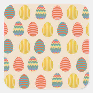 Påskägg Fyrkantigt Klistermärke