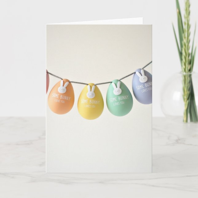 Påskägg Garland Kort (Framsida)