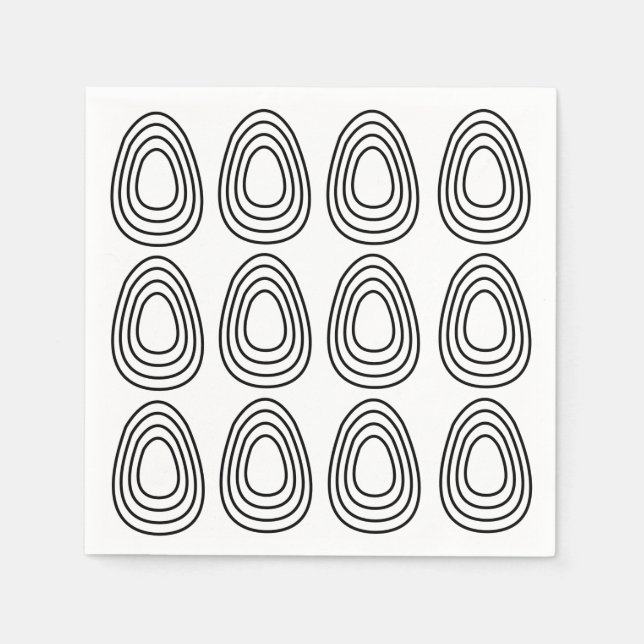 Påskägg Geometric Glad påsk Pappersservett (Framsidan)