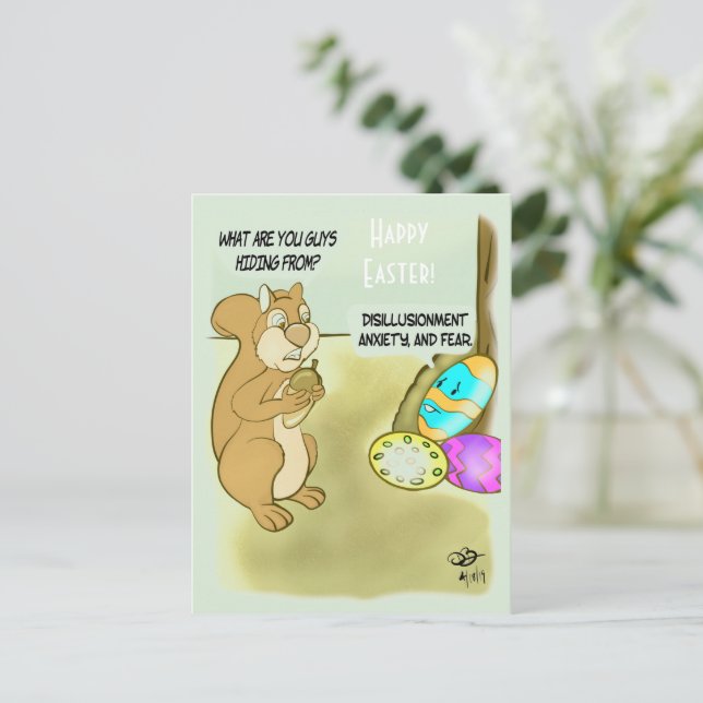 Påskägg Gömmer Vykort (Stående Fram)