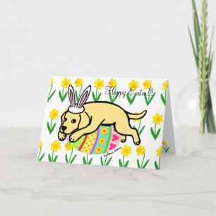 Påskägg Gult Labrador Tecknad Helgkort