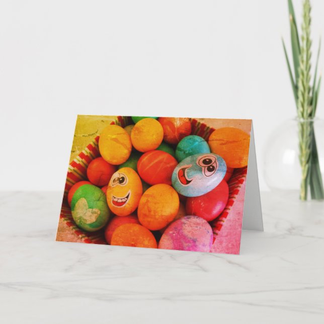 Påskägg Hälsning Helgkort (Framsida)