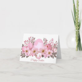 Påskägg Helgdag Card för Blommigt med söt vattenfä Kort