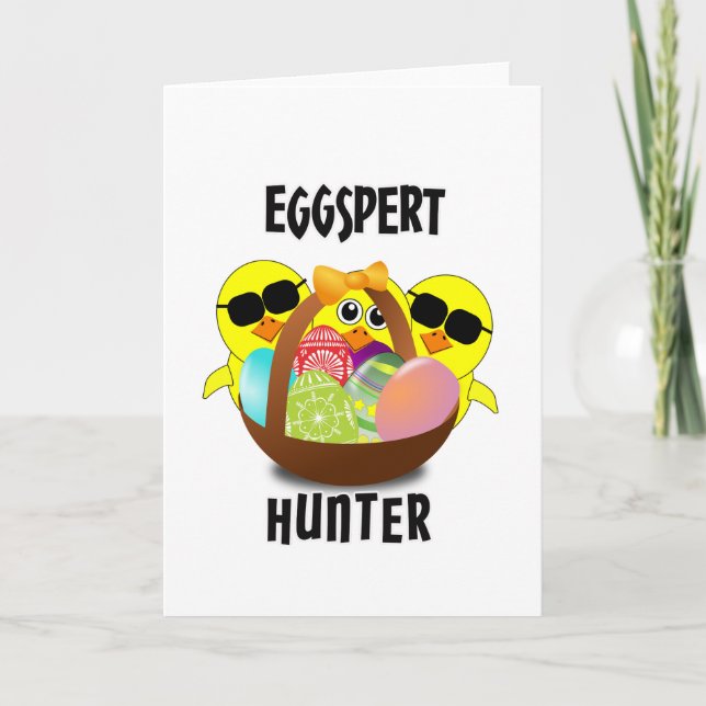 Påskägg Hun Eggspert Hunter Kids Boys Girls Helgkort (Framsida)