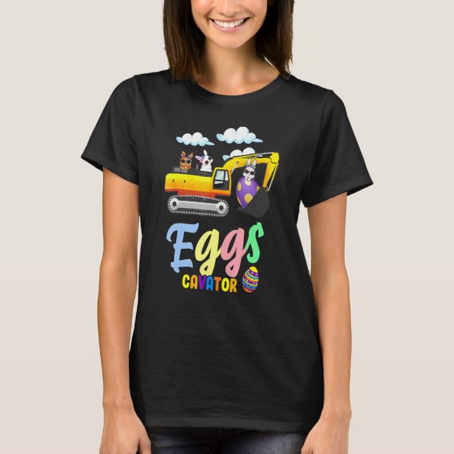 Påskägg Hun För barn Småbarn Funny Eggscavator T Shirt (Framsida)