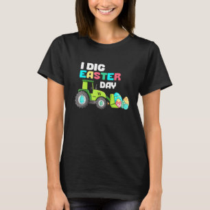 Påskägg Hun För barn Småbarn Gräver Påsk T Shirt