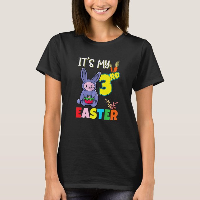 Påskägg Hunt 3:e födelsedag Cute Påsk Cat T Shirt (Framsida)