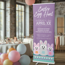 Påskägg Hunt Advertisement - Cute Bunny Rabbits