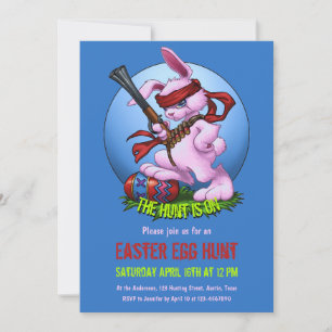 påskägg Hunt är PÅ Funny Bunny Hunter Inbjudningar
