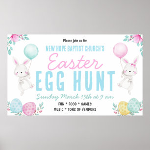 Påskägg Hunt Banner Poster